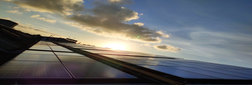 Rooftop solar panels at a UAL plant